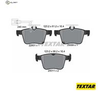 Brake Pad Set For Disc Brake Rear Fits Audi A3 Q3 TT Seat Ateca TEXTAR 2260101