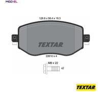 TEXTAR 2261001 Brake pad set