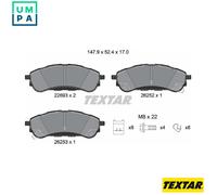 TEXTAR 2269301 Brake pad set