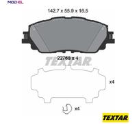 TEXTAR 2276801 Brake pad set