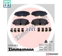 Brake pads 22769.190.2 ZIMMERMANN for VW ATLAS