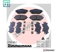Brake pads 22782.185.2 ZIMMERMANN for TOYOTA C-HR COROLLA Hatchback