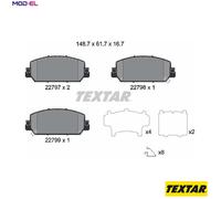 BRAKE PAD SET DISC BRAKE 2279701 FOR HONDA ACURA L15BT/L15BL 4cyl BREEZE 1.5L