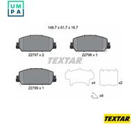 TEXTAR 2279701 Brake pad set