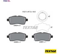 Brake Pads Set Front Textar 2282401 5581062R00 5581062R00000