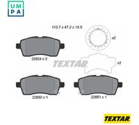 Brake Pads Set Front Textar 2282401 5581062R00 5581062R00000