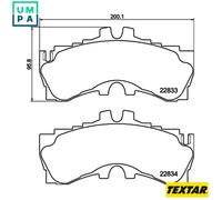 TEXTAR 2283301 Brake pad set