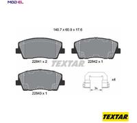 TEXTAR 2284101 Brake pad set