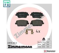 ZIMMERMANN 22876.165.2 Brake pad set