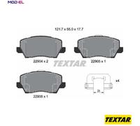 BRAKE PAD SET DISC BRAKE 2290401 FOR KIA G3LA/G3LD/B3LA/F3LA/G3LC 1.0L 3cyl 1.2L