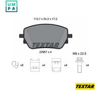 TEXTAR 2298701 Brake pad set