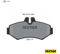 Textar Rear Brake Pads Fits Mercedes-Benz G-Class Sprinter 3-T VW LT Full Set of 4 2302101