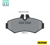 Textar Rear Brake Pads Fits Mercedes-Benz G-Class Sprinter 3-T VW LT Full Set of 4 2302101