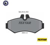 Textar Rear Brake Pads fits Mercedes-Benz G-Class Sprinter 3-T VW LT