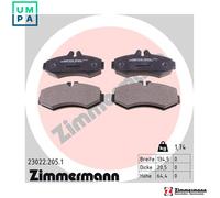 Brake pads 23022.205.1 ZIMMERMANN for MERCEDES-BENZ VITO Bus V-CLASS VITO Van