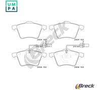 Brake pads 23034 00 703 10 BRECK for VW TRANSPORTER / CARAVELLE Mk IV Bus