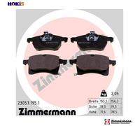 Brake pads 23057.195.1 ZIMMERMANN for OPEL ASTRA G Hatchback ASTRA G Estate