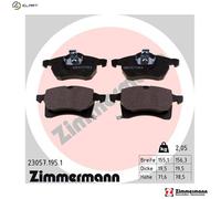 Brake pads 23057.195.1 ZIMMERMANN for OPEL ASTRA G Hatchback ASTRA G Estate