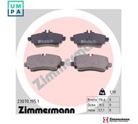 Brake pads 23070.195.1 ZIMMERMANN for MERCEDES-BENZ VANEO