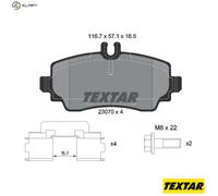 BRAKE PAD SET DISC BRAKE 2307003 FOR MERCEDES-BENZ M 166.940 1.4L 4cyl A-CLASS