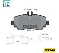 Textar Front Axle Disc Brake Pad Set 2307004 – Fits Mercedes‑Benz Front Full Set of 4