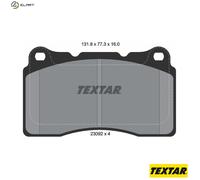 Textar Front Brake Pads Set 2309203 – Disc Brake for Renault Megane III Coupe F4R 2.0L