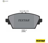Textar 2309501 Front Axle Disc Brake Pad Set Fits Nissan