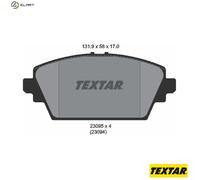 Textar 2309501 Front Axle Disc Brake Pad Set Fits Nissan
