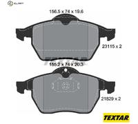 Textar Brake Pad Set 2311502 - Disc Brake - Fits Opel Calibra Vectra Vauxhall Saab 9-5 Chevrolet