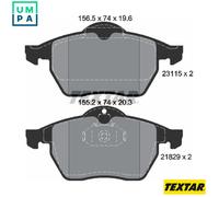 Textar Brake Pad Set 2311502 - Disc Brake - Fits Opel Calibra Vectra Vauxhall Saab 9-5 Chevrolet