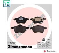 ZIMMERMANN 23116.195.1 Brake pad set