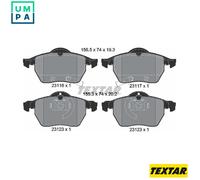 Front Brake Pads For Disc For Opel Astra Zafira Saab 9-3 Vauxhall TEXTAR 2311701