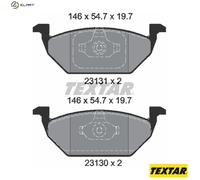 Brake Pads Set Front 2313001 Genuine OE Textar 1J0615115 SHZ3501082 1J0698151