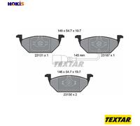 Textar Front Disc Brake Pads 2313101 Full Set of 4 for Audi A2 A3 Seat Altea Leon Skoda VW
