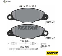 Textar Brake Pad Set 2313503 – Front for Citroën Xantia, XM