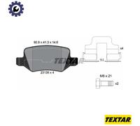 Brake pads 2313805 TEXTAR for MERCEDES-BENZ A-CLASS B-CLASS Sports Tourer