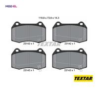 Brake Pad Set Textar 2314201 Fits Honda Nissan 350Z Civic Integra Skyline