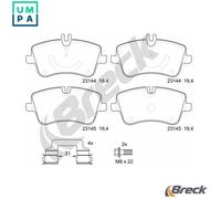 Fits BRECK 23144 00 701 20 Brake Pad Set, disc brake 23144 00 701 20 ⭐UK Stock⭐