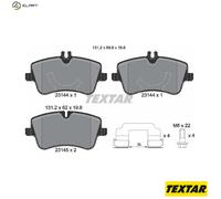 Textar Front Brake Pads 2314402 – Fits Mercedes-Benz C-Class, CLK, SLK, CLC – Full Set of 4