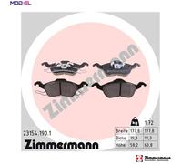 ZIMMERMANN 23154.190.1 Brake pad set