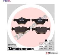 BRAKE PAD SET DISC BRAKE 23183.195.1 FOR MG BMW Z4/E86/Roadster/E85 X3/SAV/E83