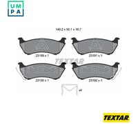 Textar Rear Axle Disc Brake Pad Set 2318902 Full Set of 4 with Accessories Fits Mercedes-Benz