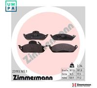ZIMMERMANN 23193.165.1 Brake pad set