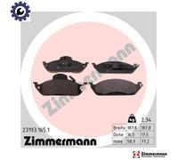 BRAKE PAD SET DISC BRAKE 23193.165.1 FOR MERCEDES-BENZ M 111.977 2.3L 4cyl 2.7L