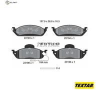 BRAKE PAD SET DISC BRAKE 2319303 FOR MERCEDES-BENZ M 111.977 2.3L 4cyl M-CLASS