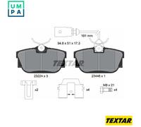 Textar Rear Brake Pads fits VW Transporter/Caravelle Transporter Kombi 2322416