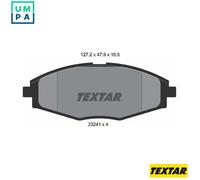 Textar 2324102 Front Disc Brake Pad Set Fits Chevrolet Daewoo
