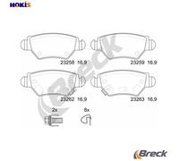 BRAKE PAD SET DISC BRAKE 23258 00 704 10 FOR VAUXHALL ZAFIRA/Mk ASTRAVAN/IV 1.7L