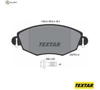 Genuine OE Textar Brake Pads Full Set Of 4 Front + Brake Caliper Screws 2327904