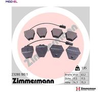 ZIMMERMANN 23280.180.1 Brake pad set